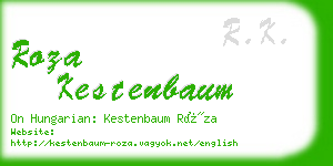 roza kestenbaum business card